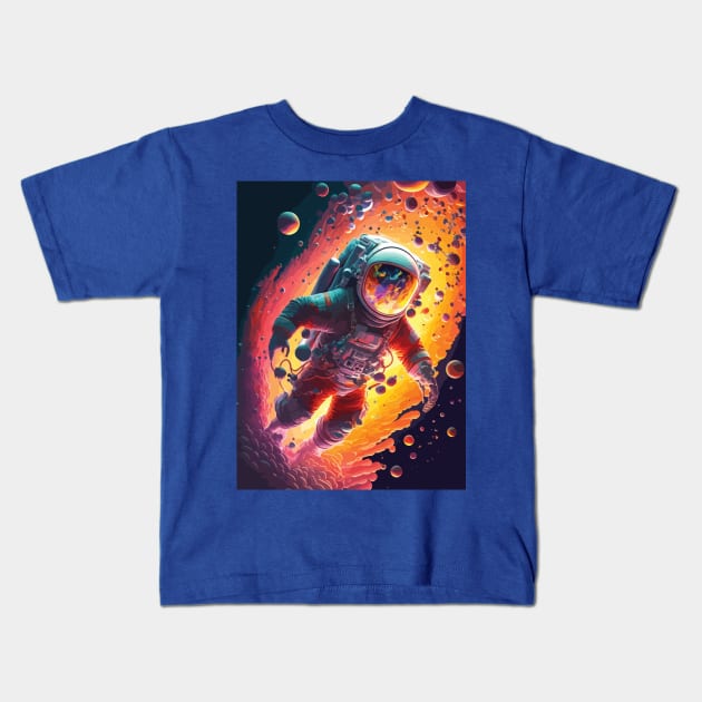 astronaut planets there we used to live Kids T-Shirt by whodi sease